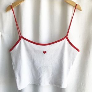 Topshop white ribbed crop top